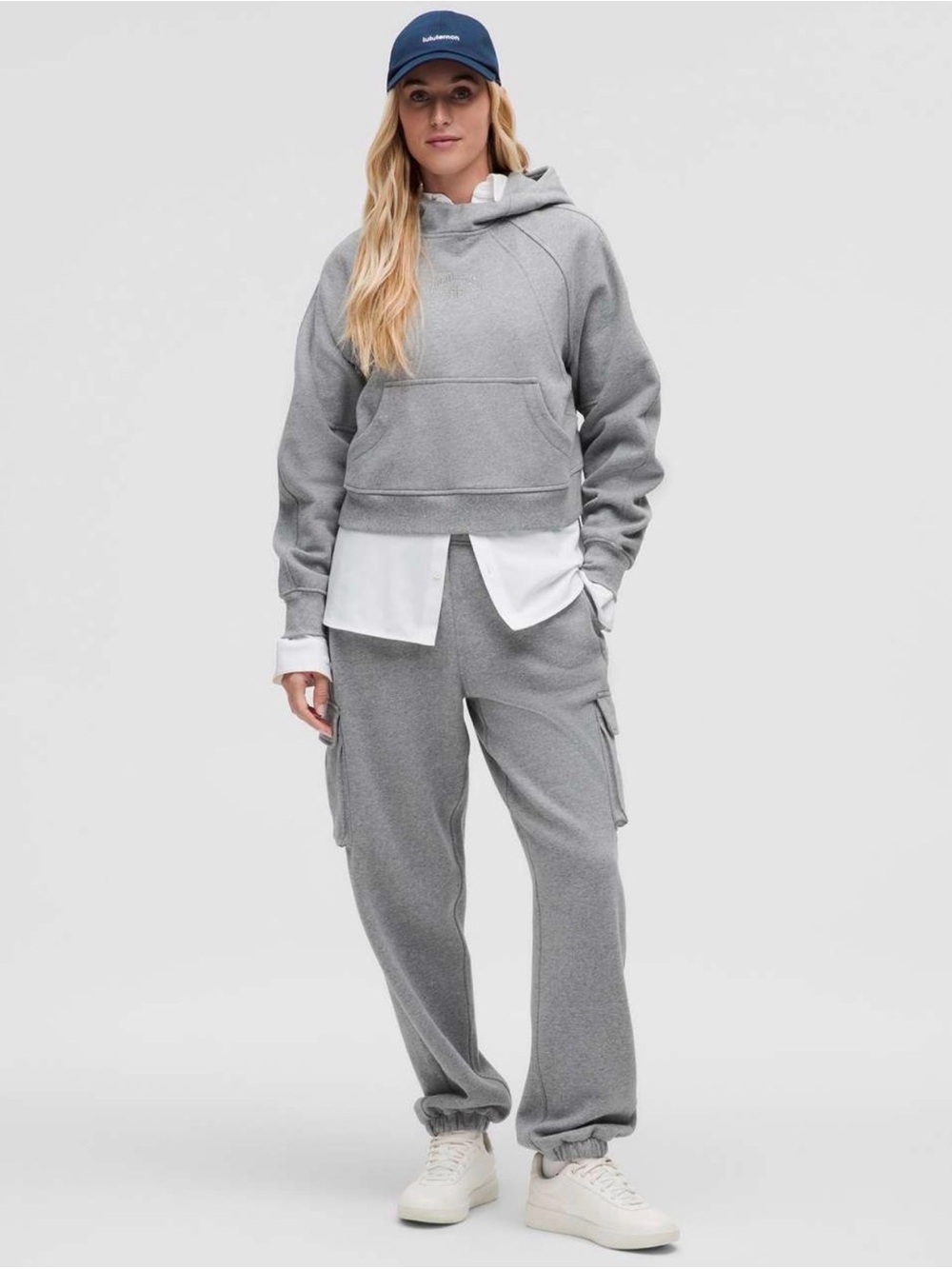 Lululemon Scuba Oversized Hoodie Graphic M/L Heathered Grey NWT